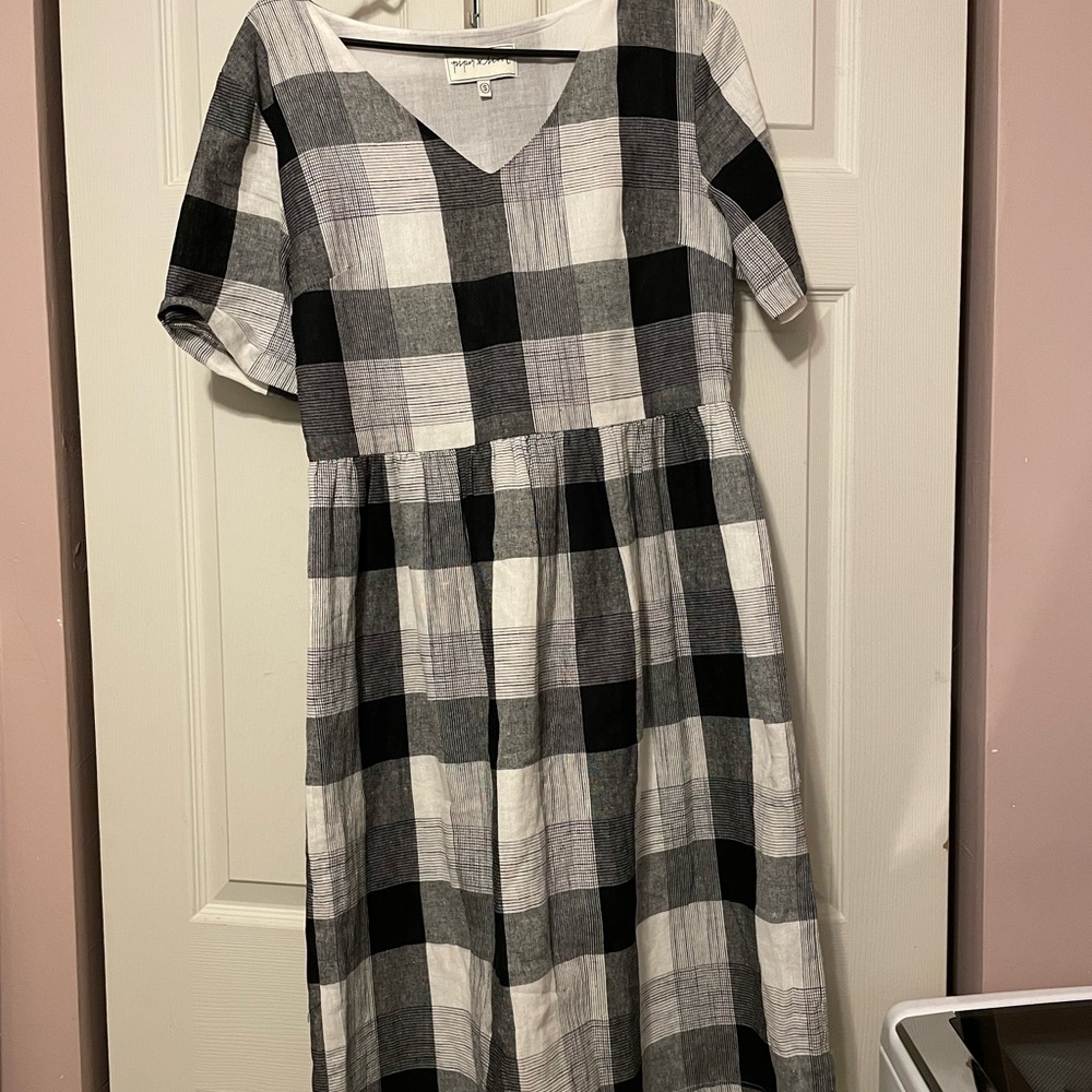 Piper and Scoot Buffalo plaid midi dress size small